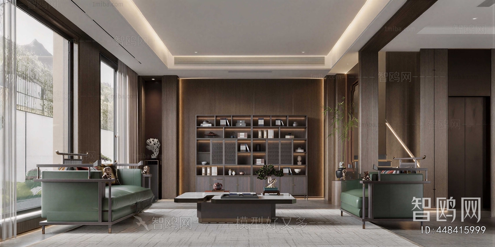 New Chinese Style A Living Room