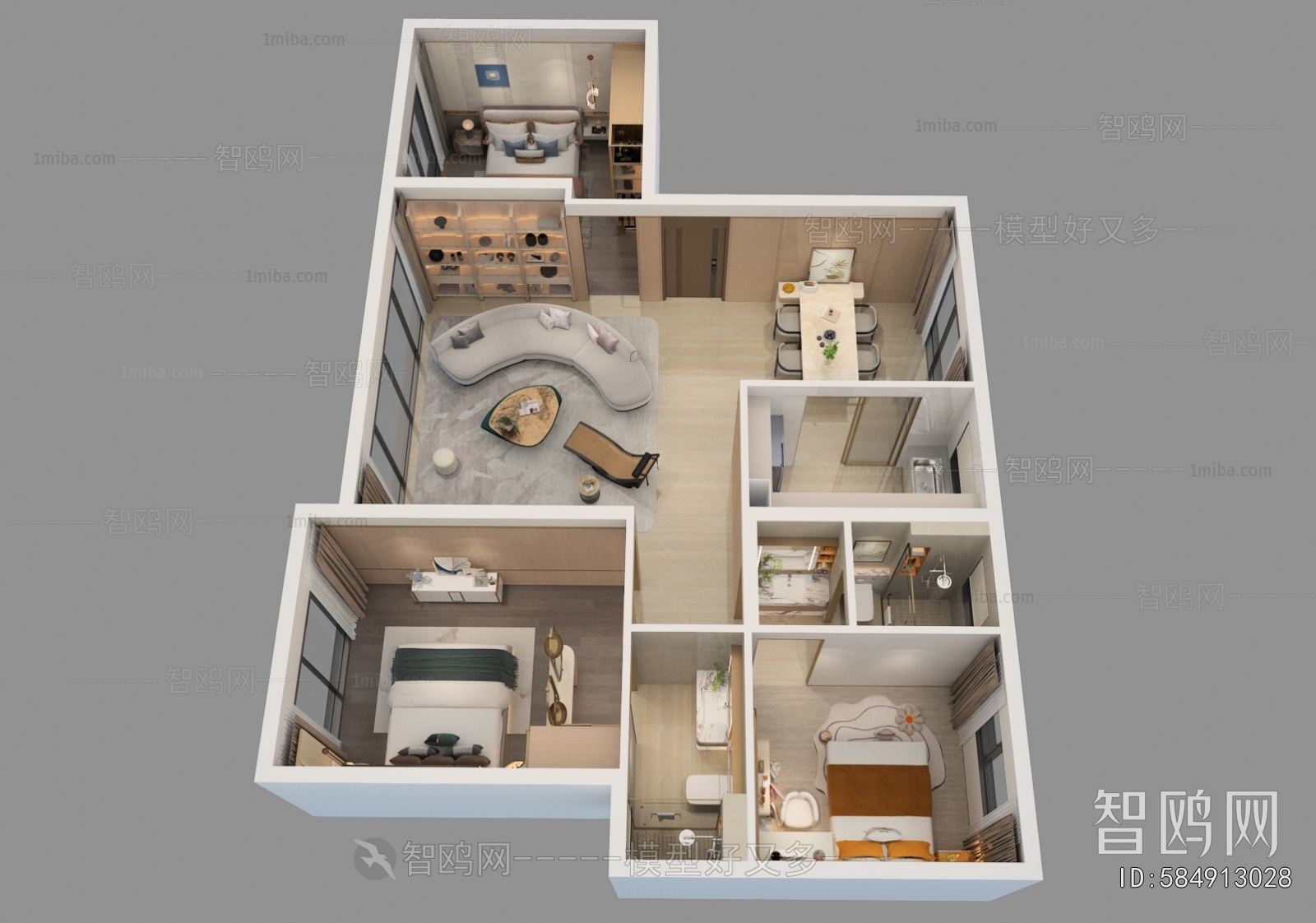 Modern A Bird's-eye View Of Home Decoration