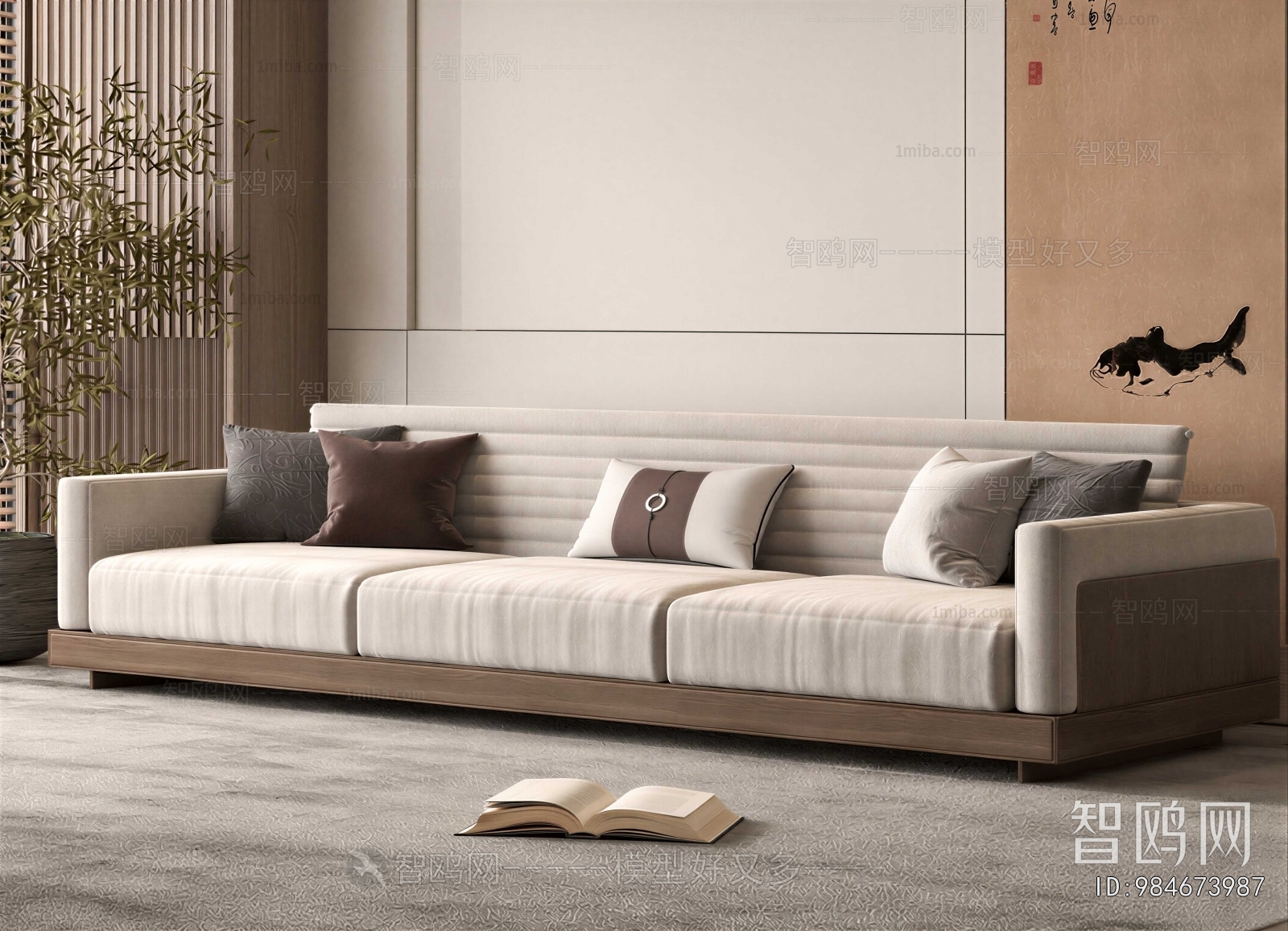New Chinese Style Multi Person Sofa