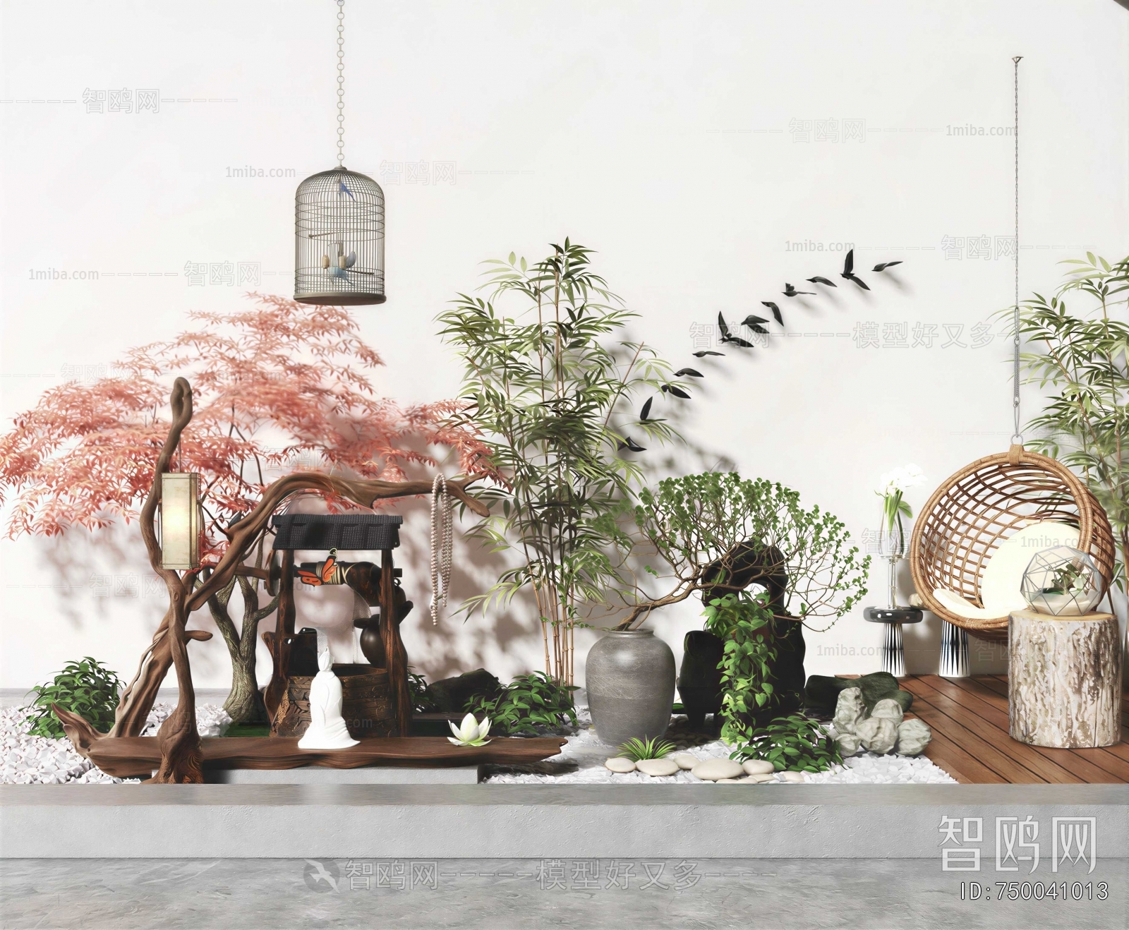 New Chinese Style Plant Landscaping