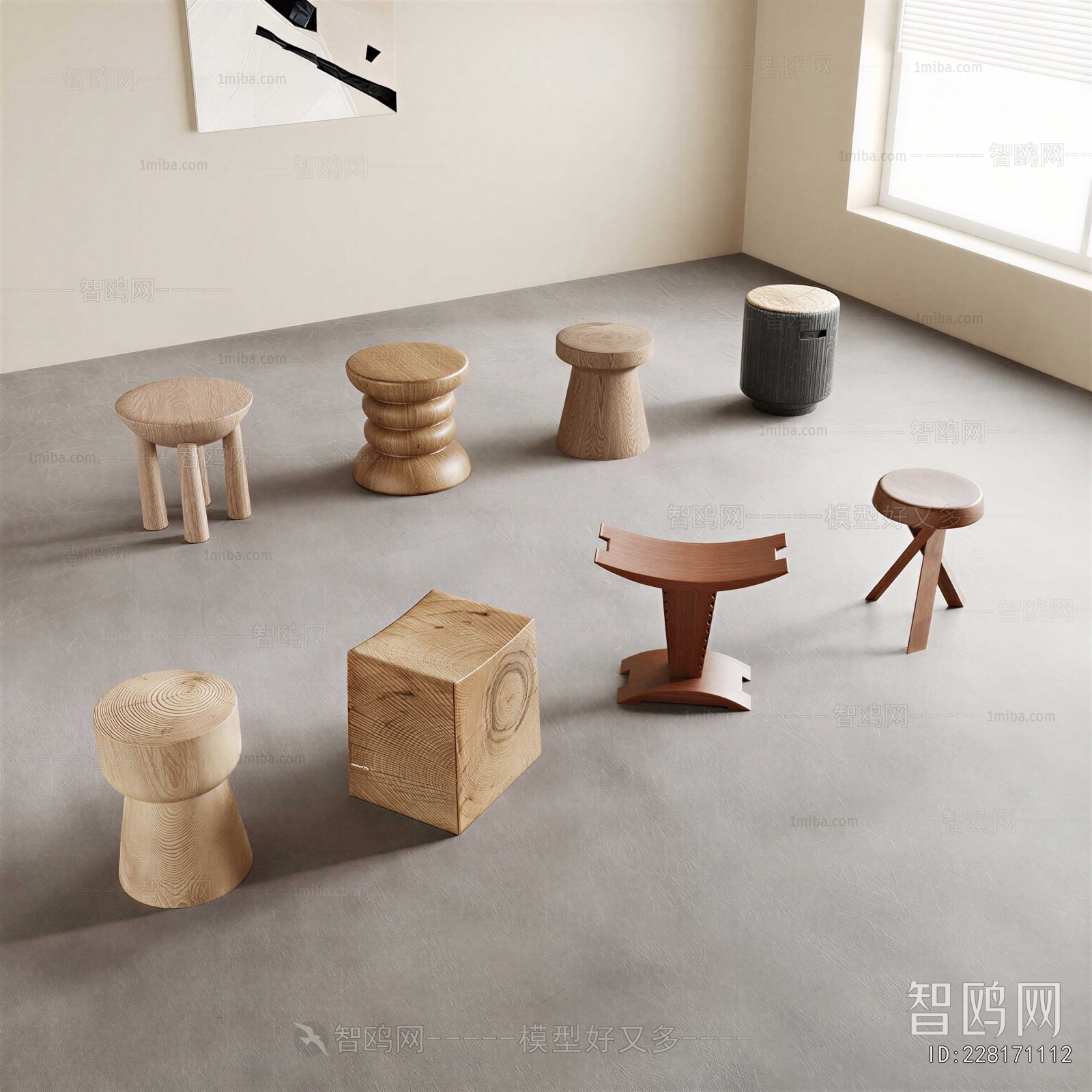 Wabi-sabi Style Stool