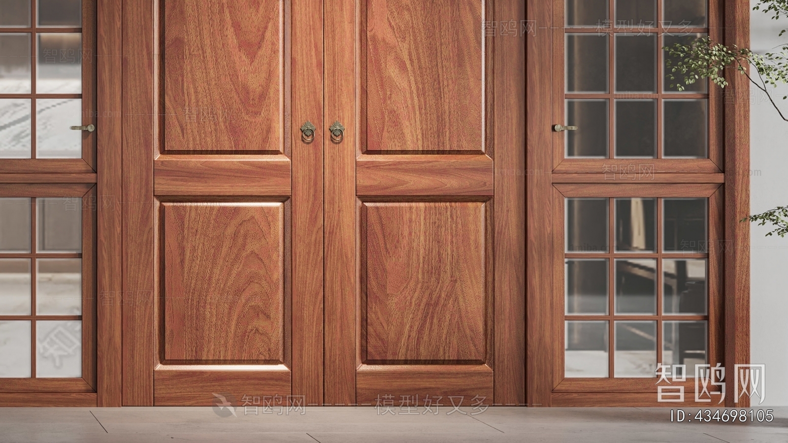 New Chinese Style Double Door