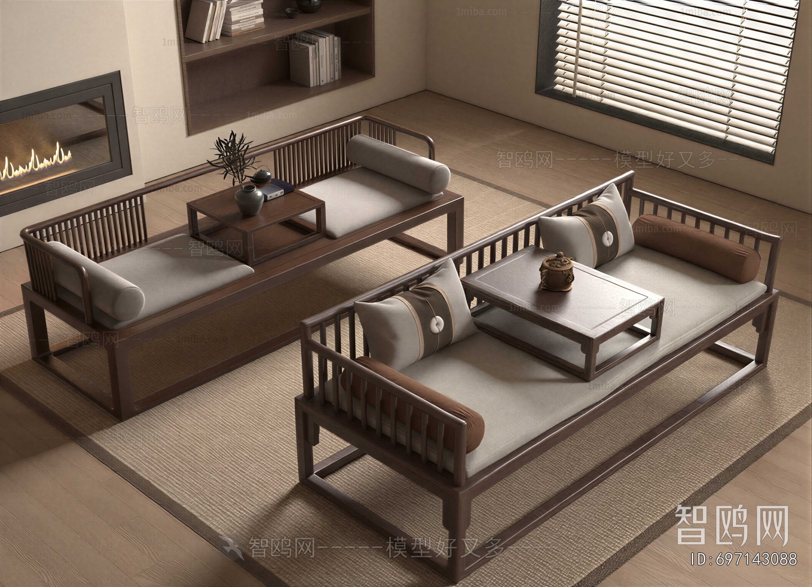 New Chinese Style Arhat Bed