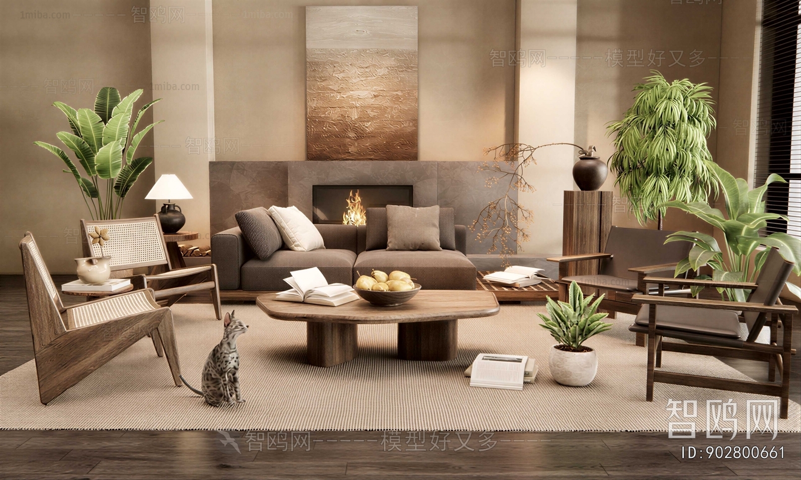 Wabi-sabi Style Sofa Combination