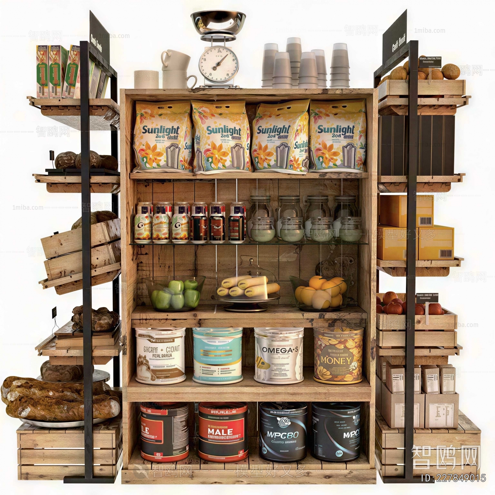 Industrial Style Supermarket Shelf