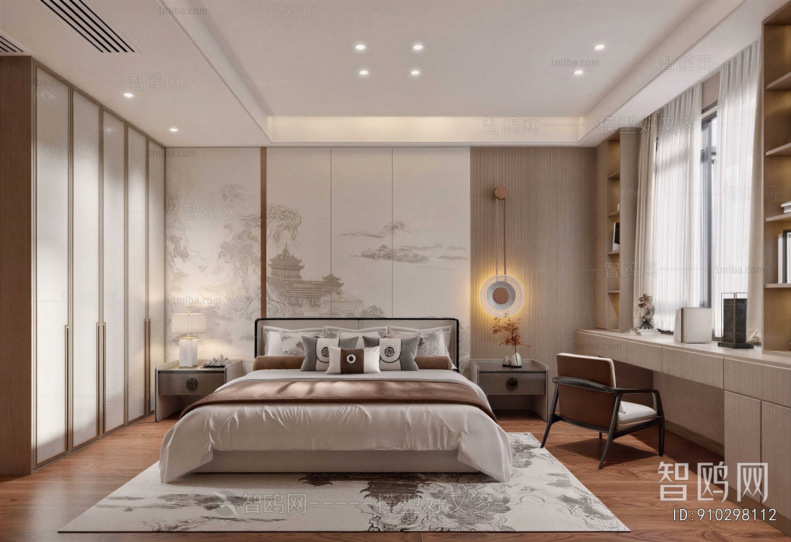 New Chinese Style Bedroom
