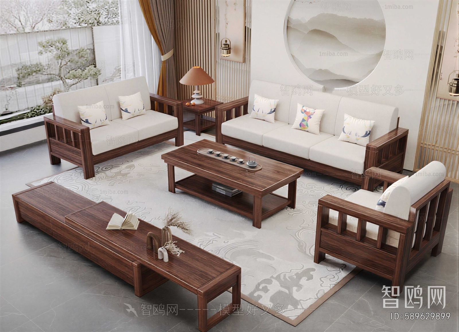 New Chinese Style Sofa Combination