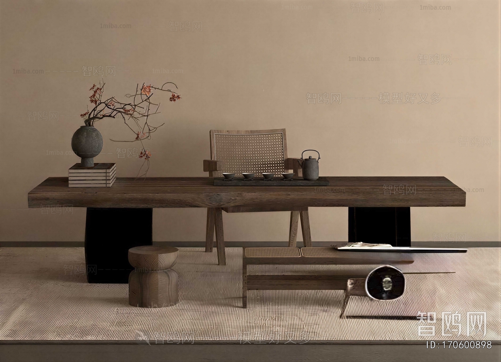Wabi-sabi Style Tea Tables And Chairs