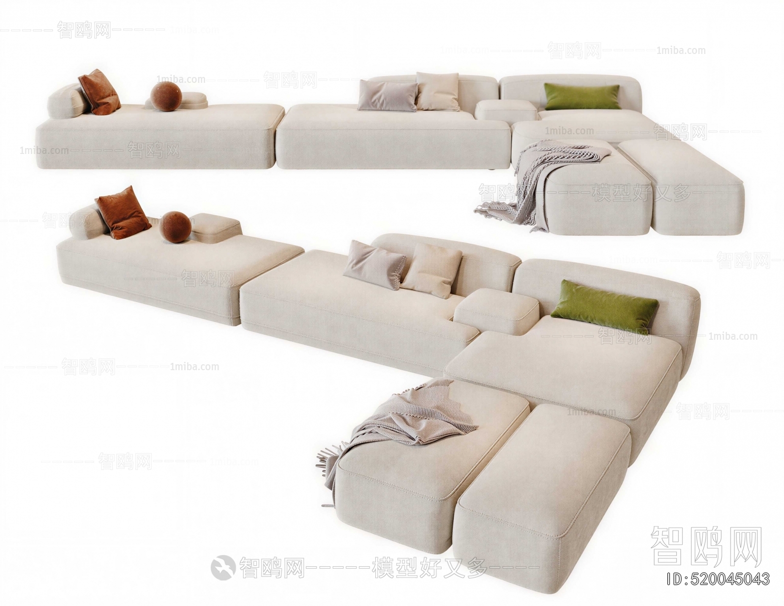 Modern Multi Person Sofa
