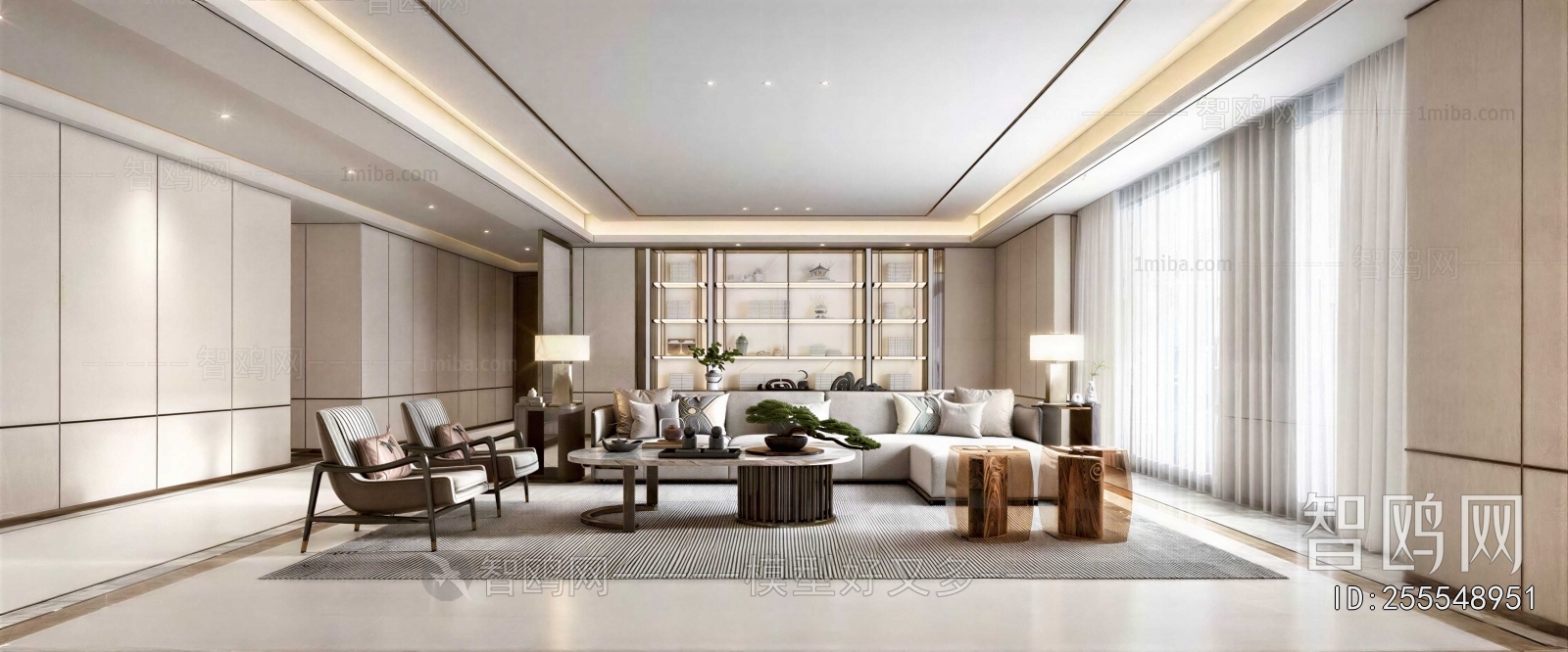 New Chinese Style A Living Room