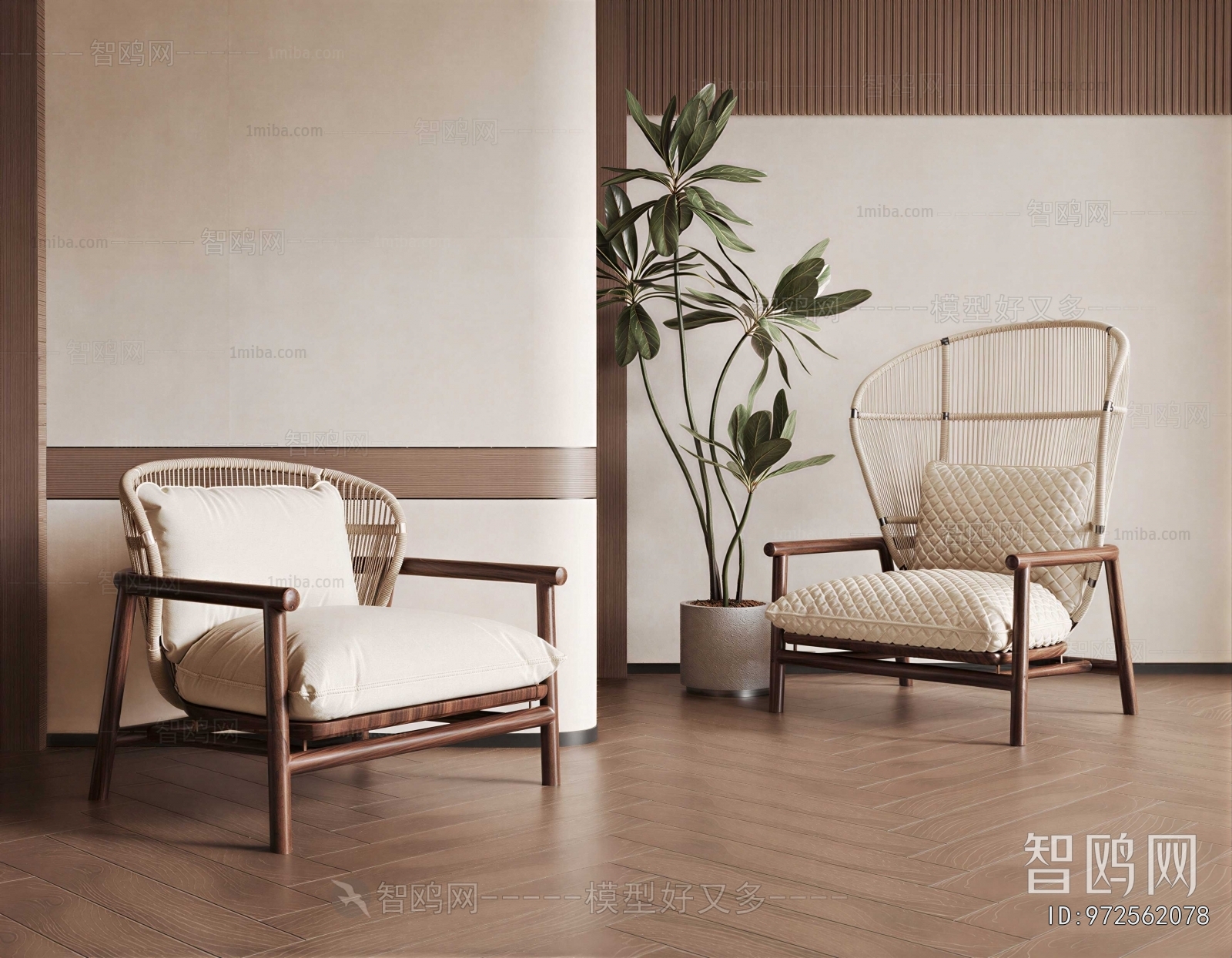 Wabi-sabi Style Lounge Chair