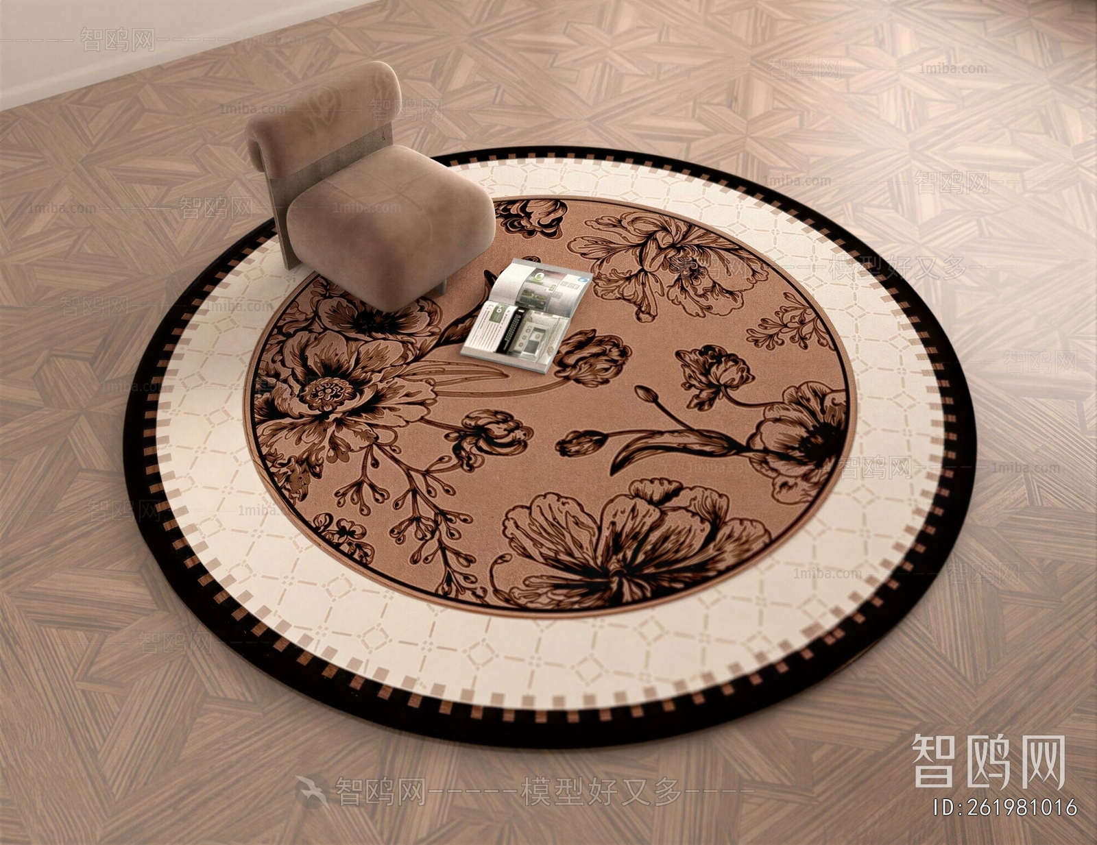 French Style Circular Carpet