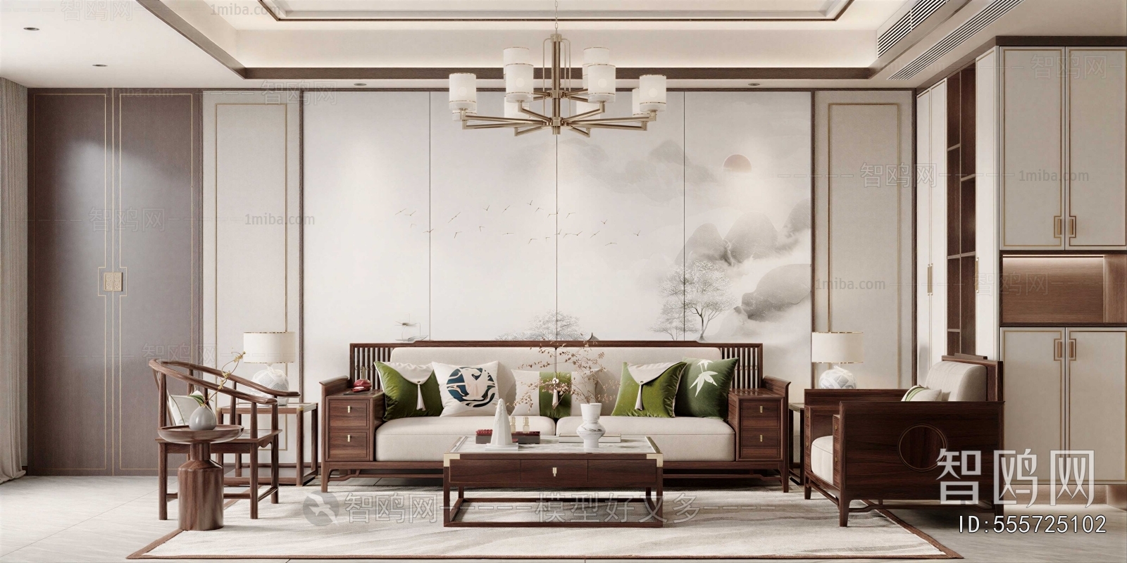 New Chinese Style A Living Room