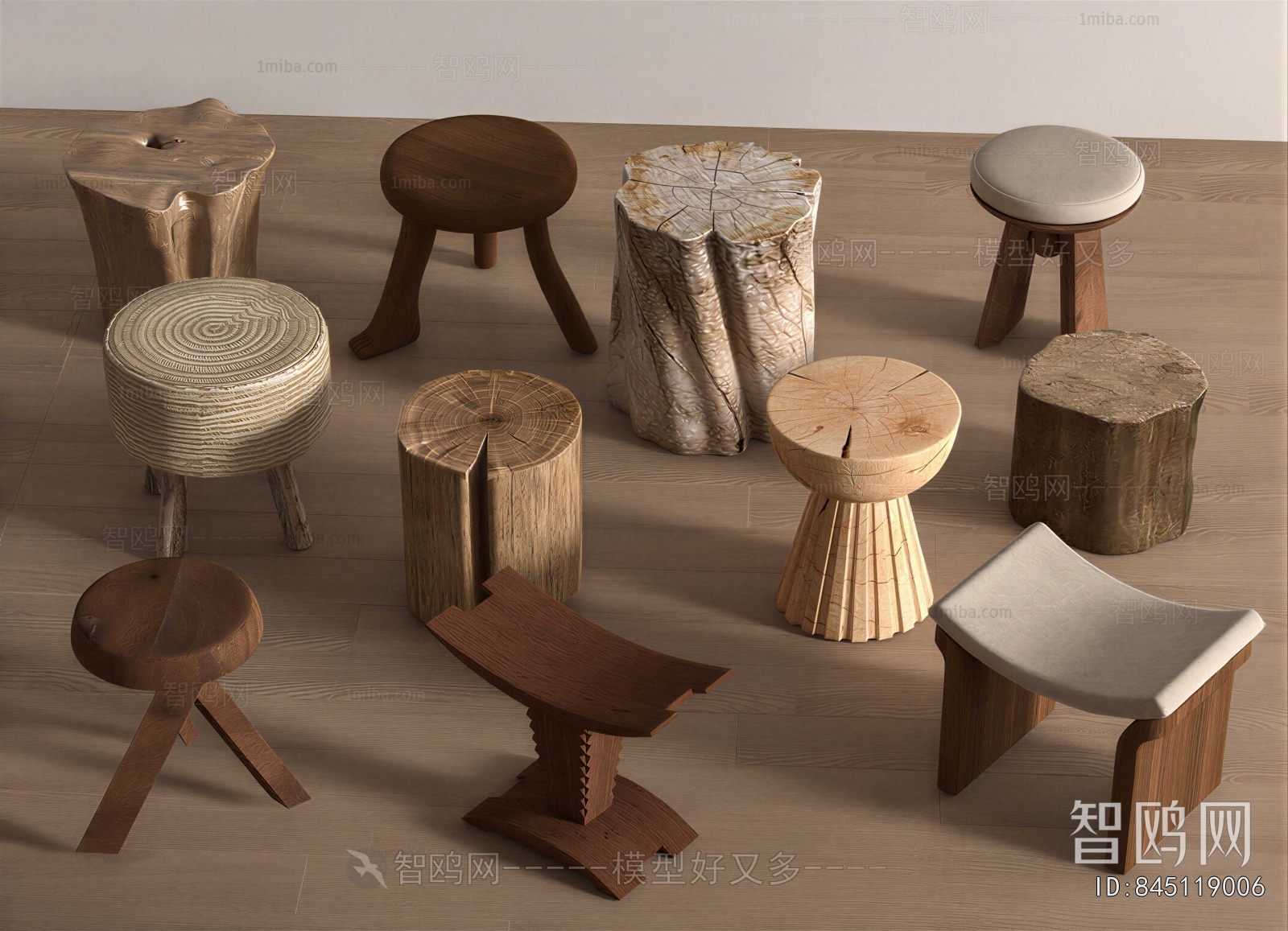 Wabi-sabi Style Stool