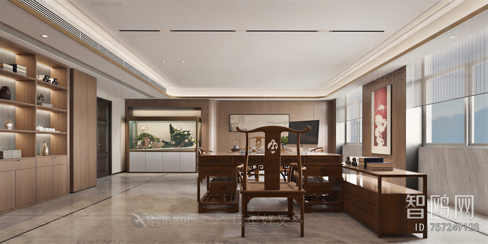 New Chinese Style Study Space