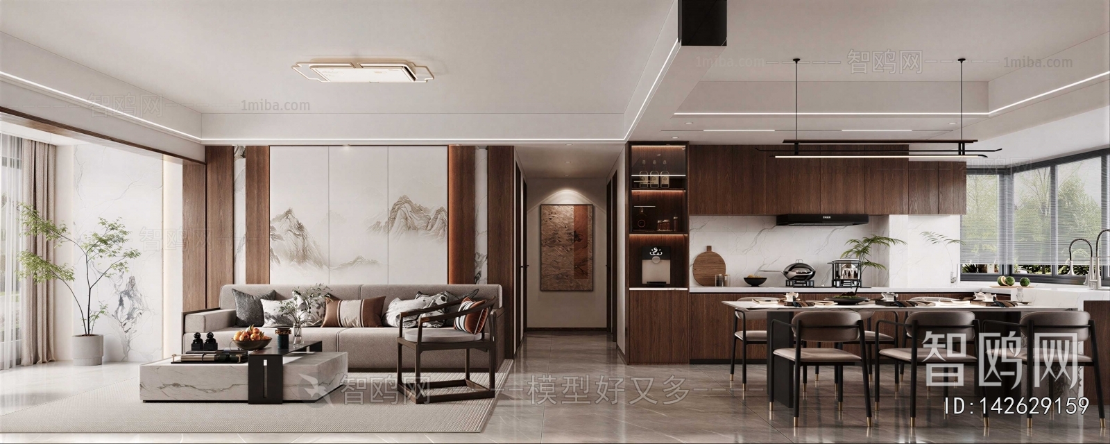 New Chinese Style A Living Room