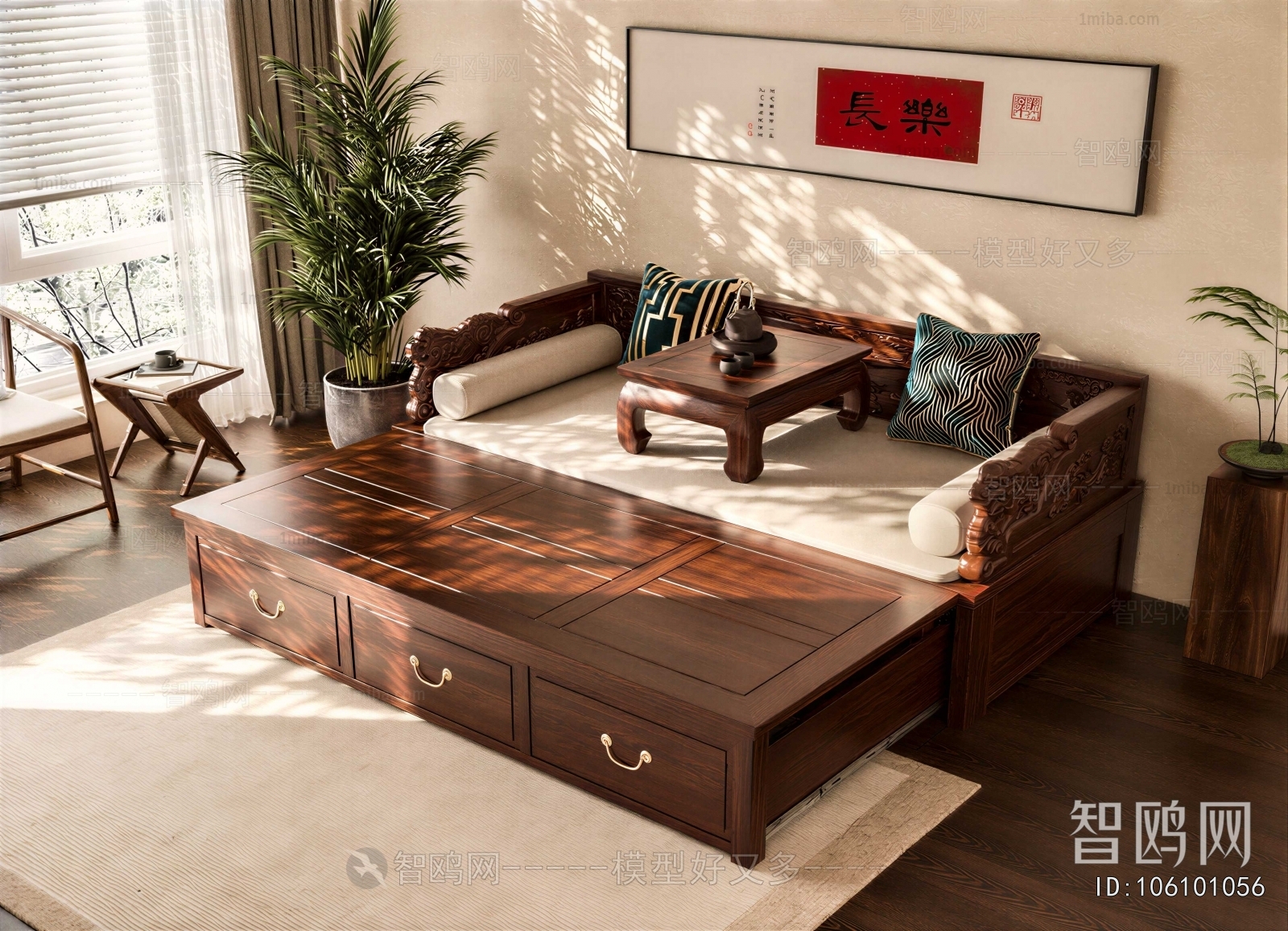 New Chinese Style Arhat Bed