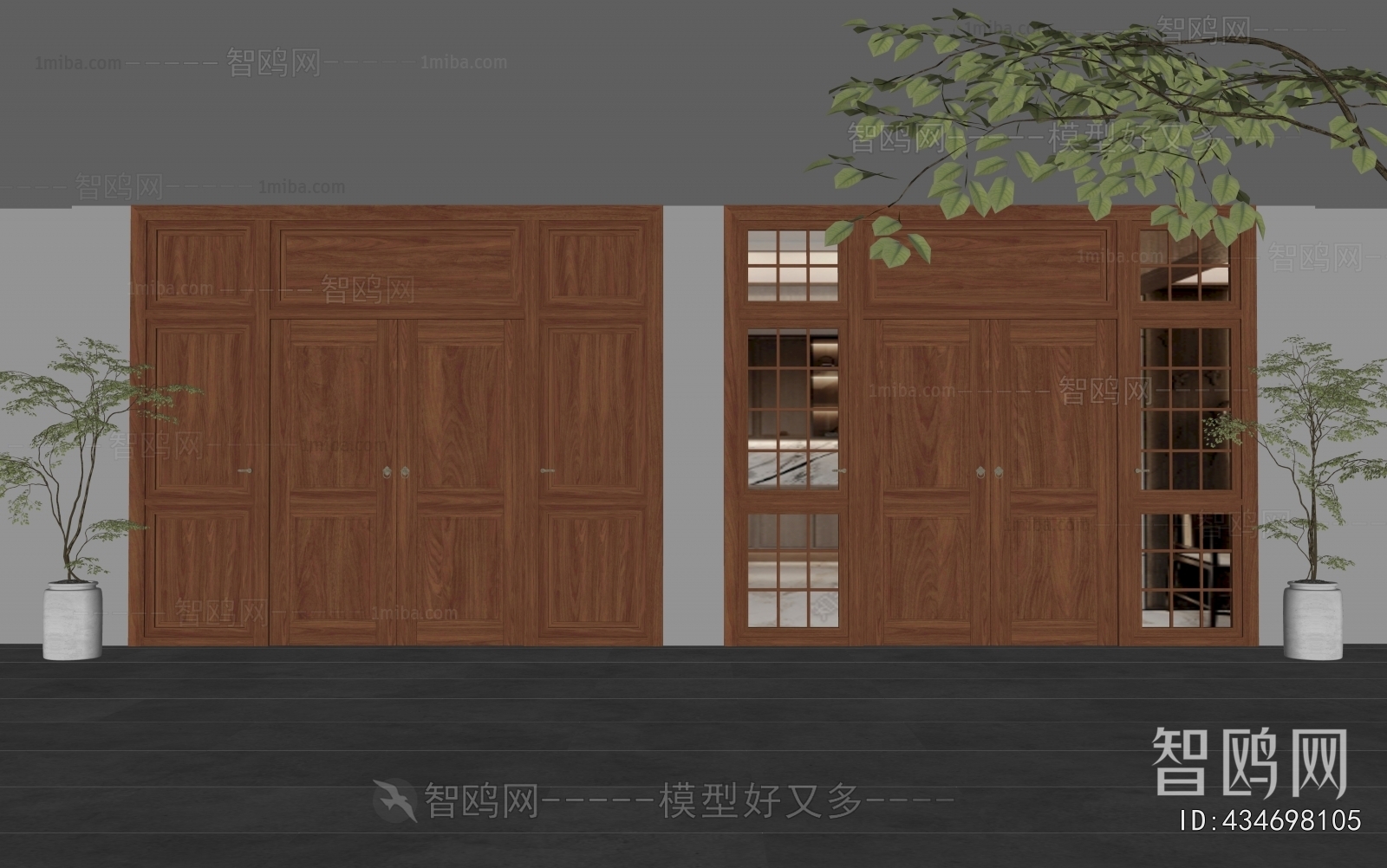 New Chinese Style Double Door