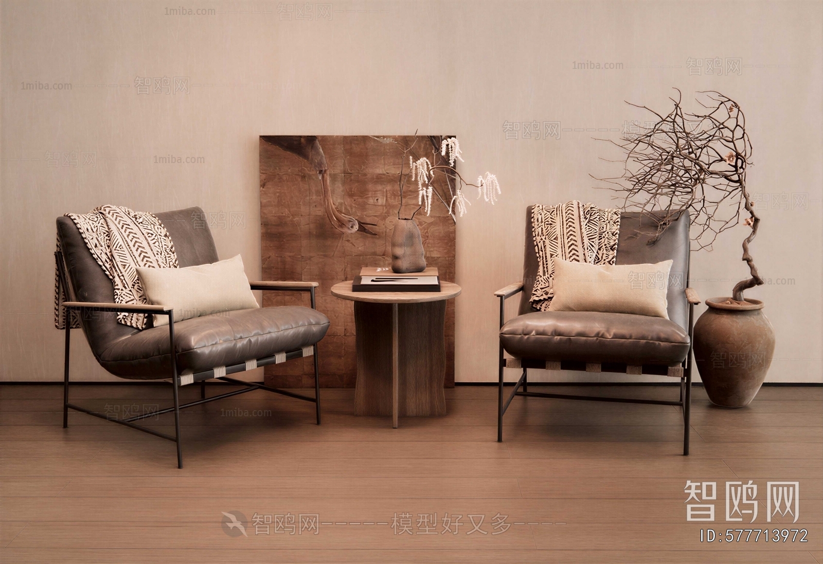 Wabi-sabi Style Lounge Chair