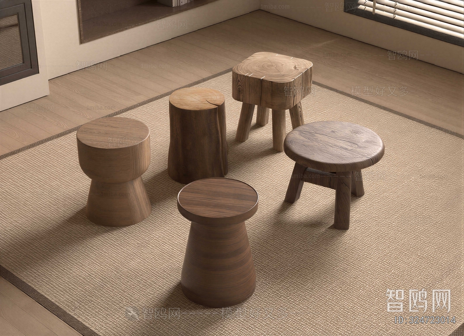 Wabi-sabi Style Stool