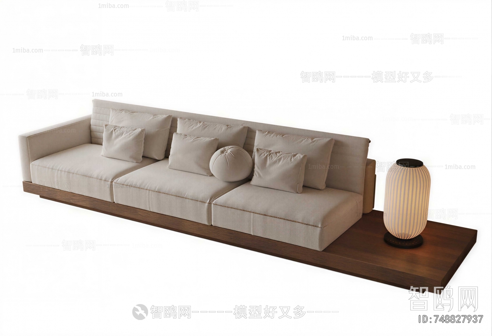 Japanese Style Three-seat Sofa