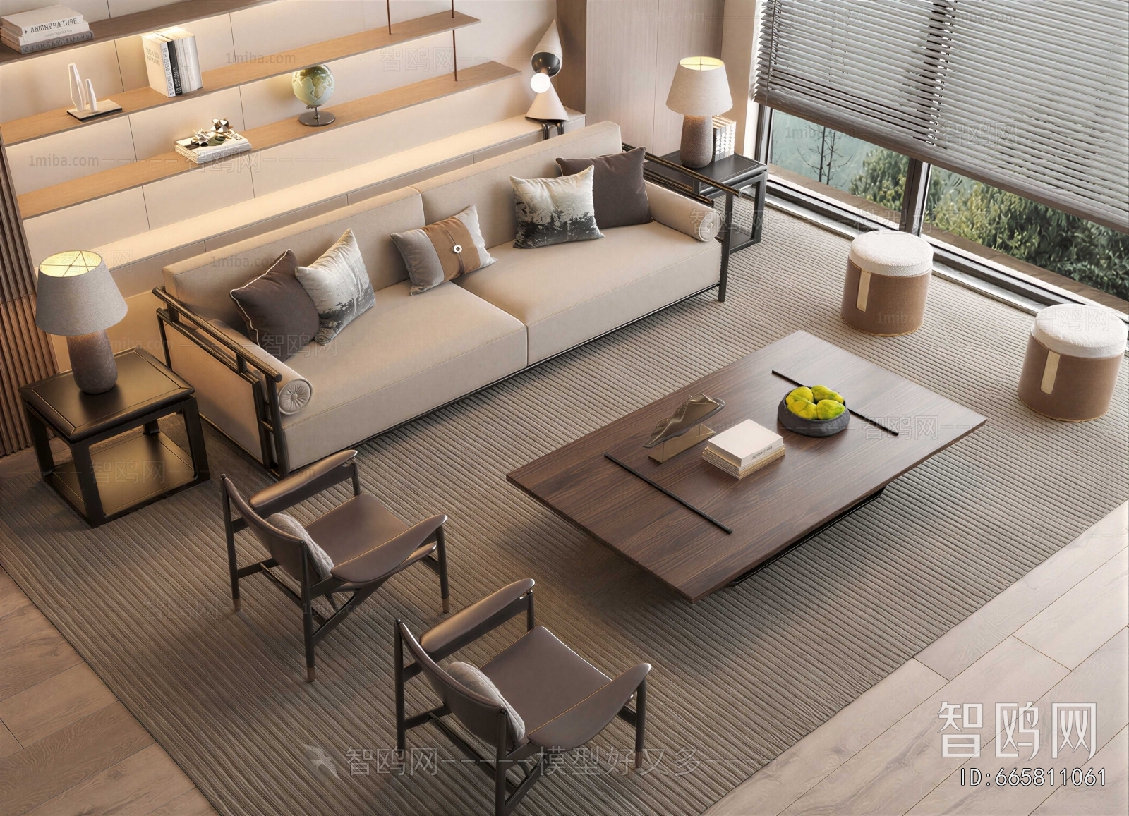 New Chinese Style Sofa Combination