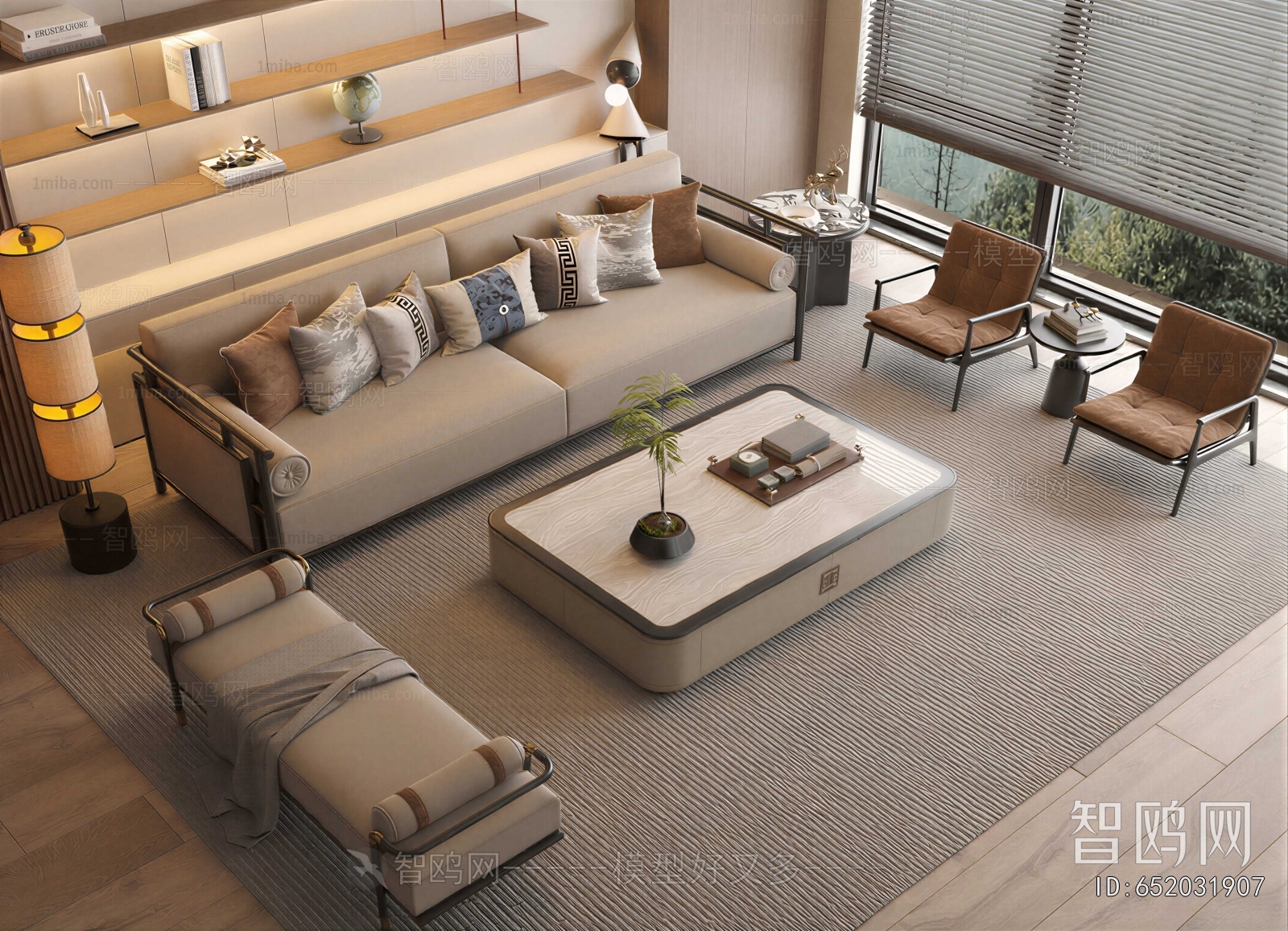 New Chinese Style Sofa Combination