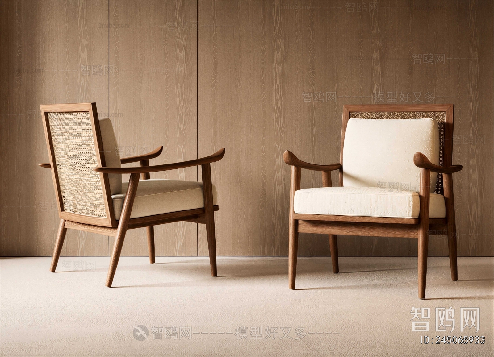 Wabi-sabi Style Lounge Chair