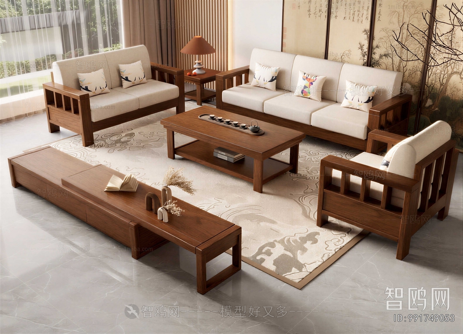 New Chinese Style Sofa Combination