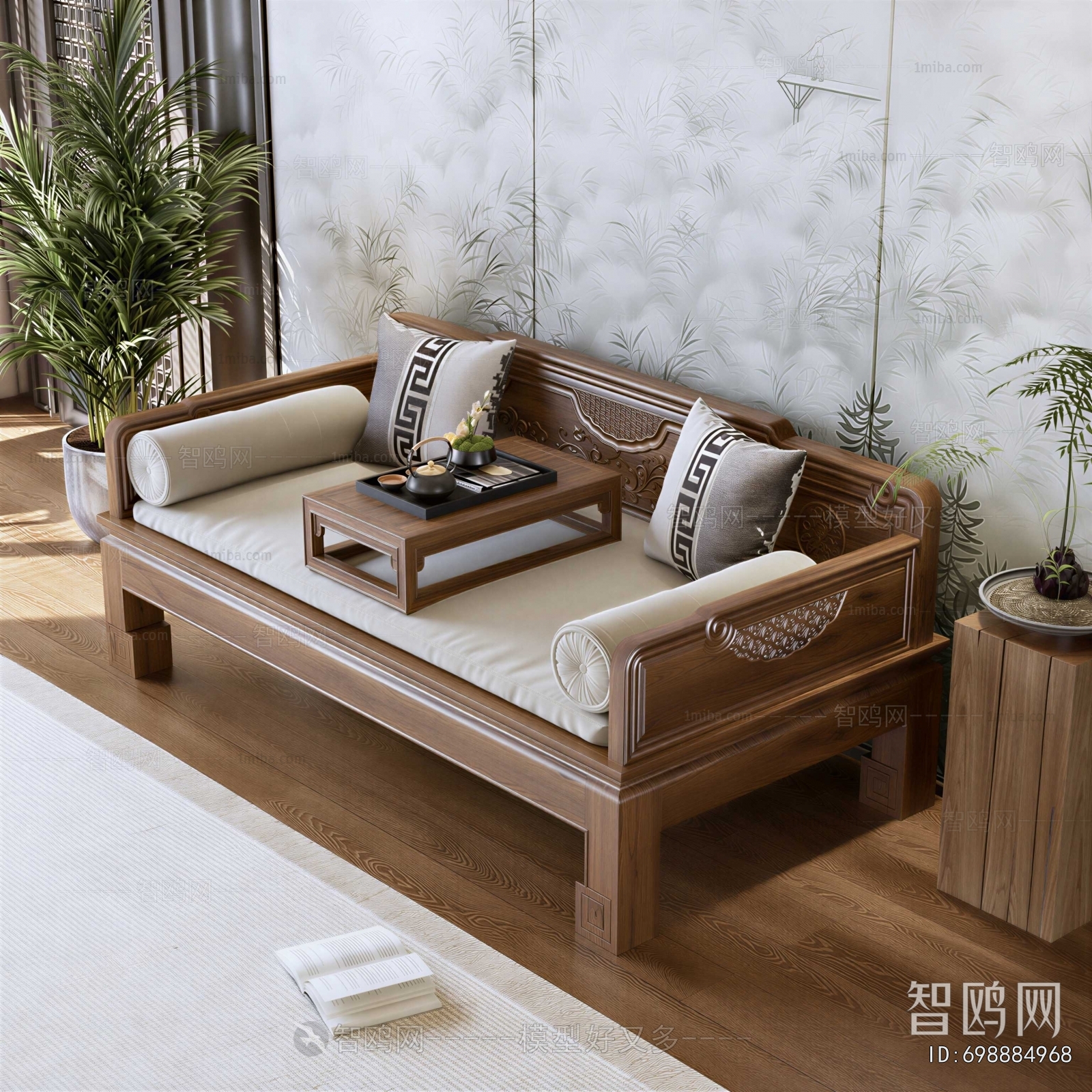 New Chinese Style Arhat Bed
