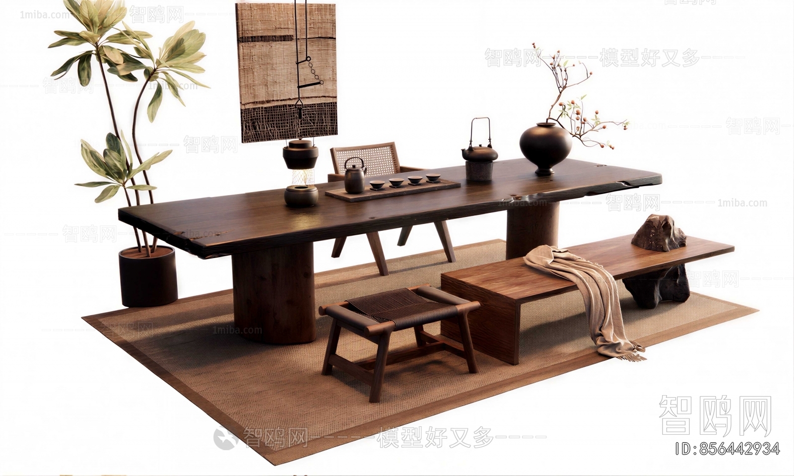 Wabi-sabi Style Tea Tables And Chairs