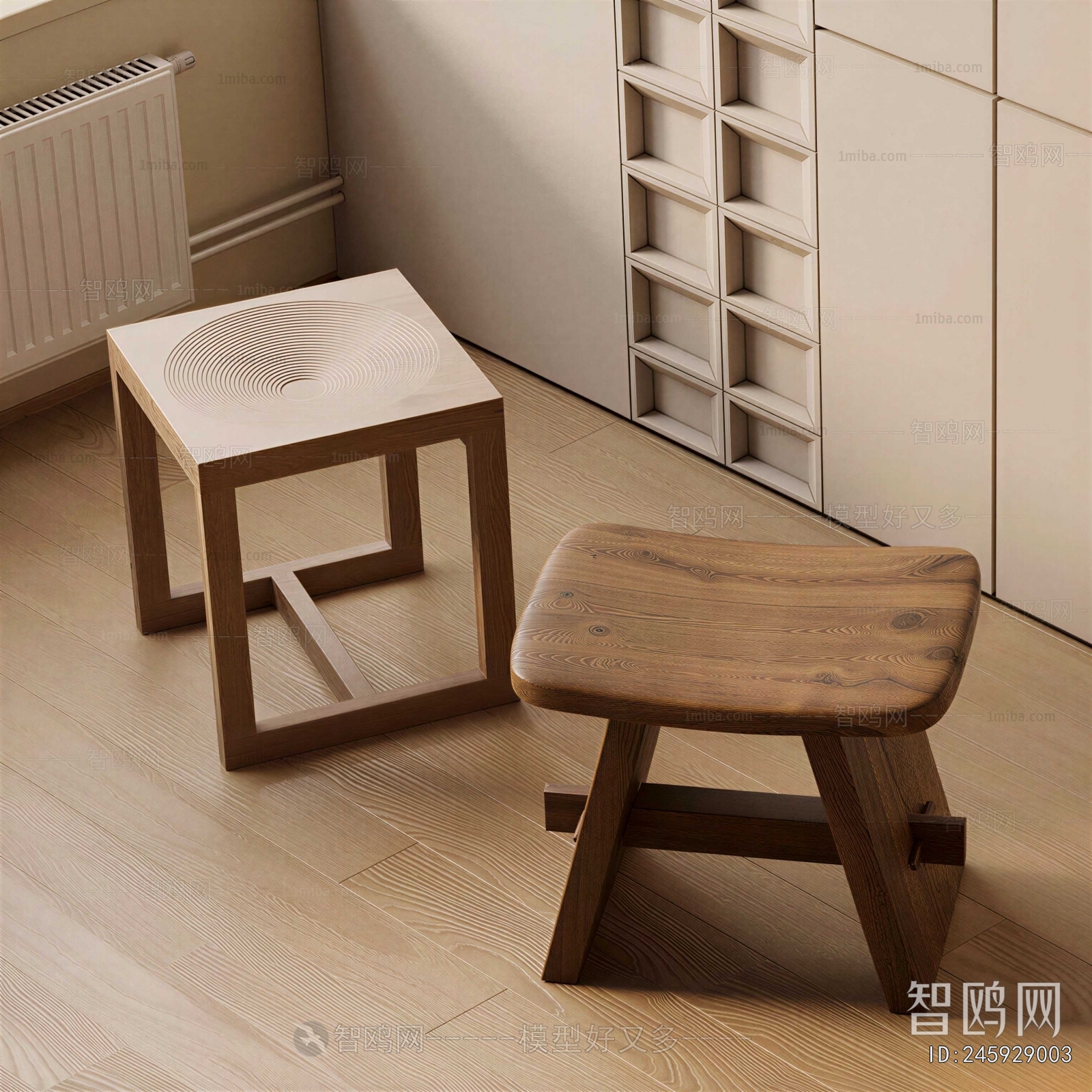 Wabi-sabi Style Stool