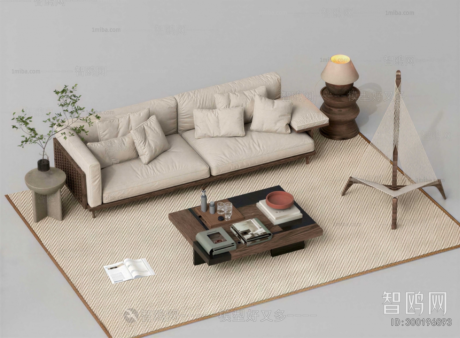 Wabi-sabi Style Sofa Combination