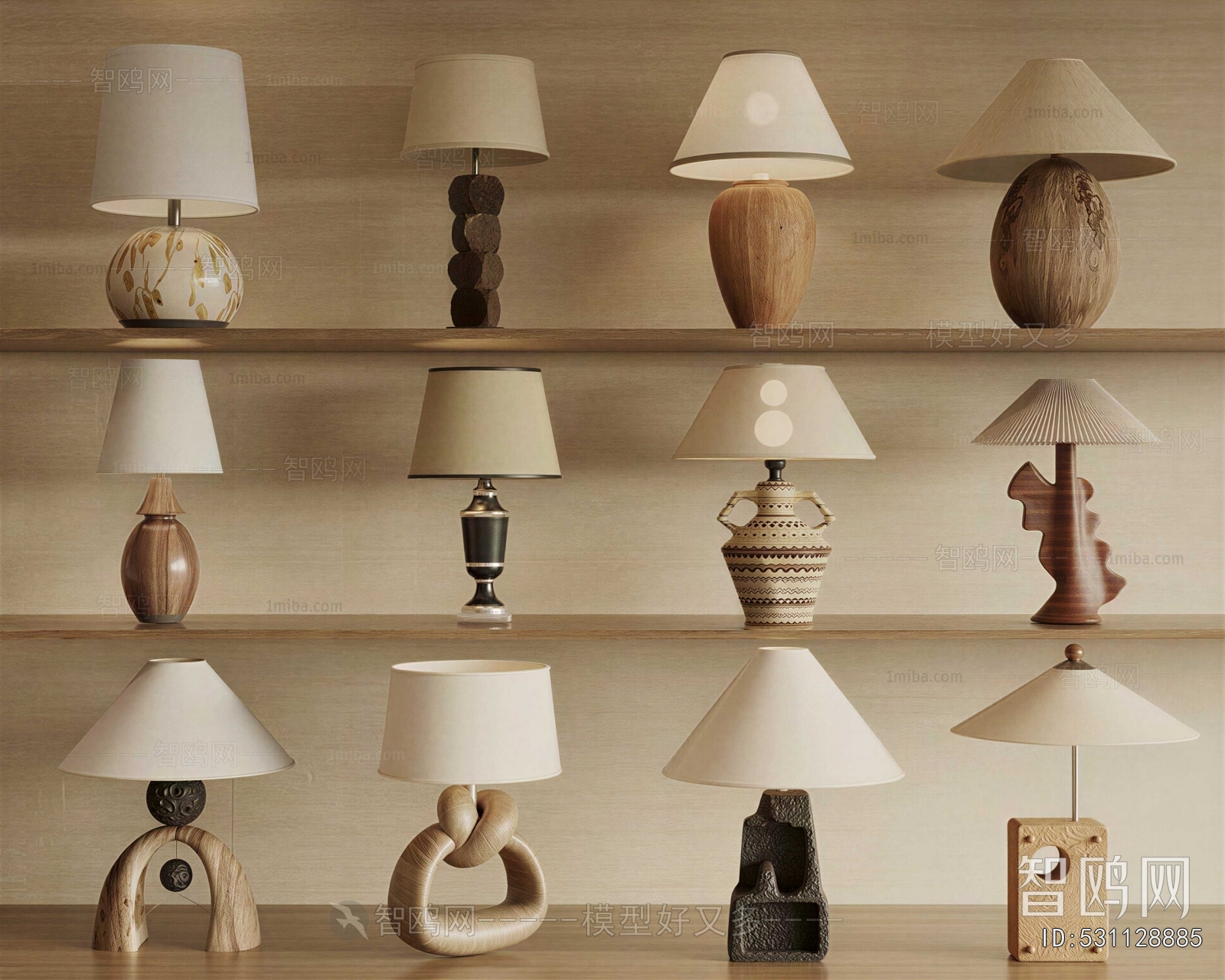 Wabi-sabi Style Table Lamp