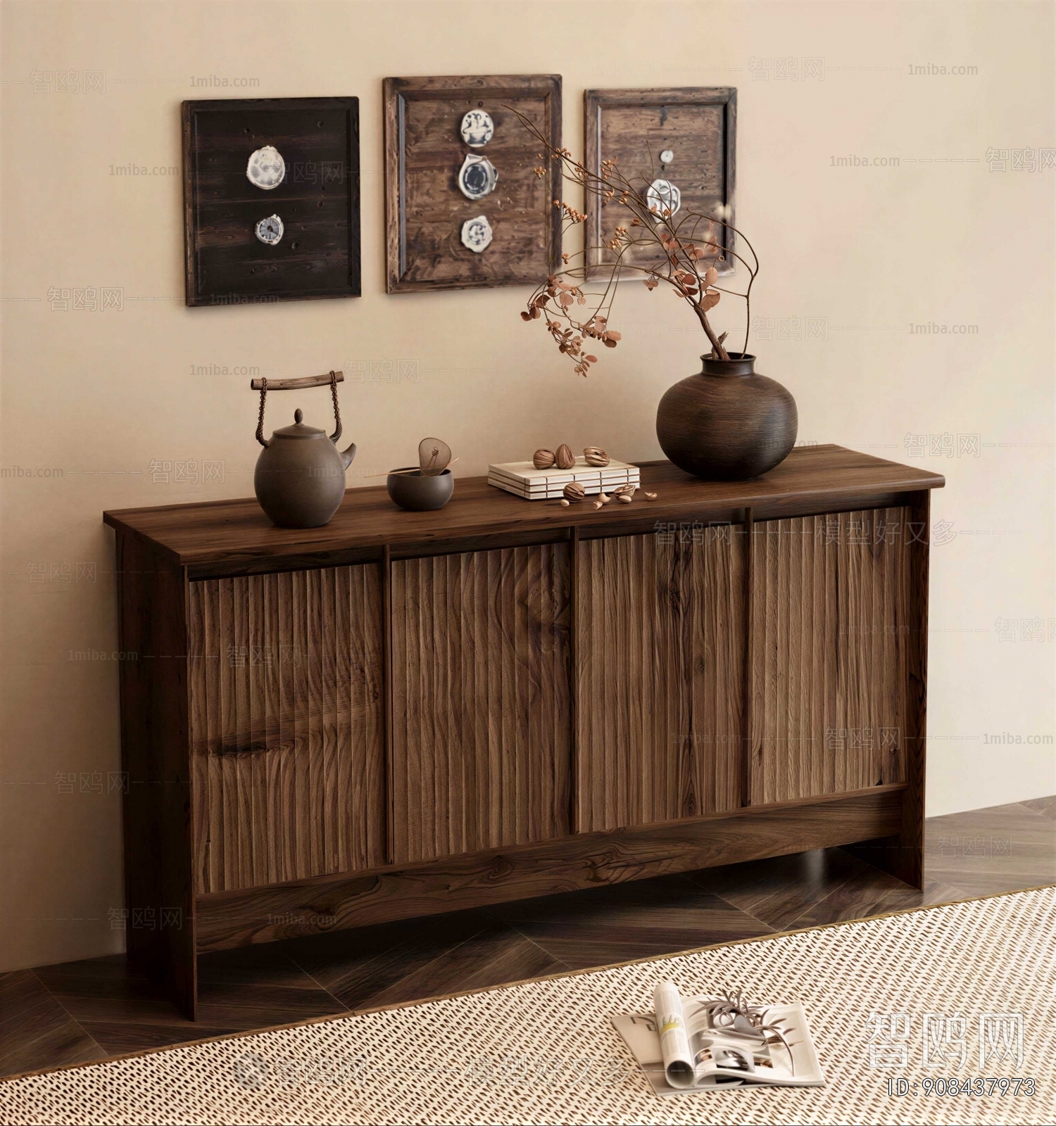 Wabi-sabi Style Entrance Cabinet