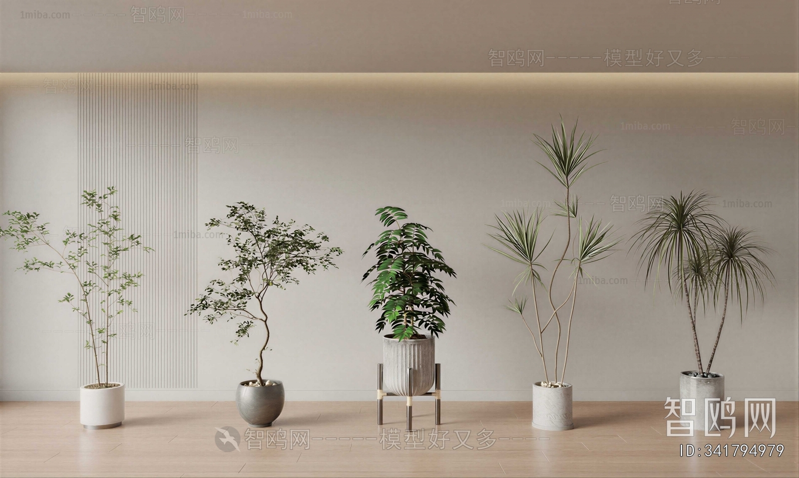 Modern Ground Green Plant Potted Plants