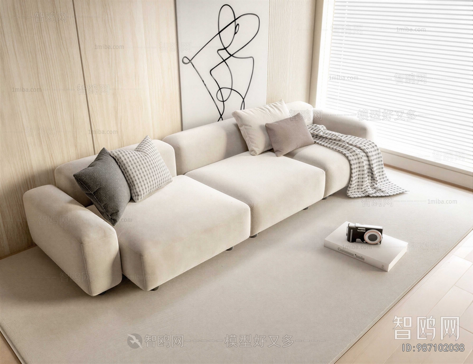 Modern Three-seat Sofa