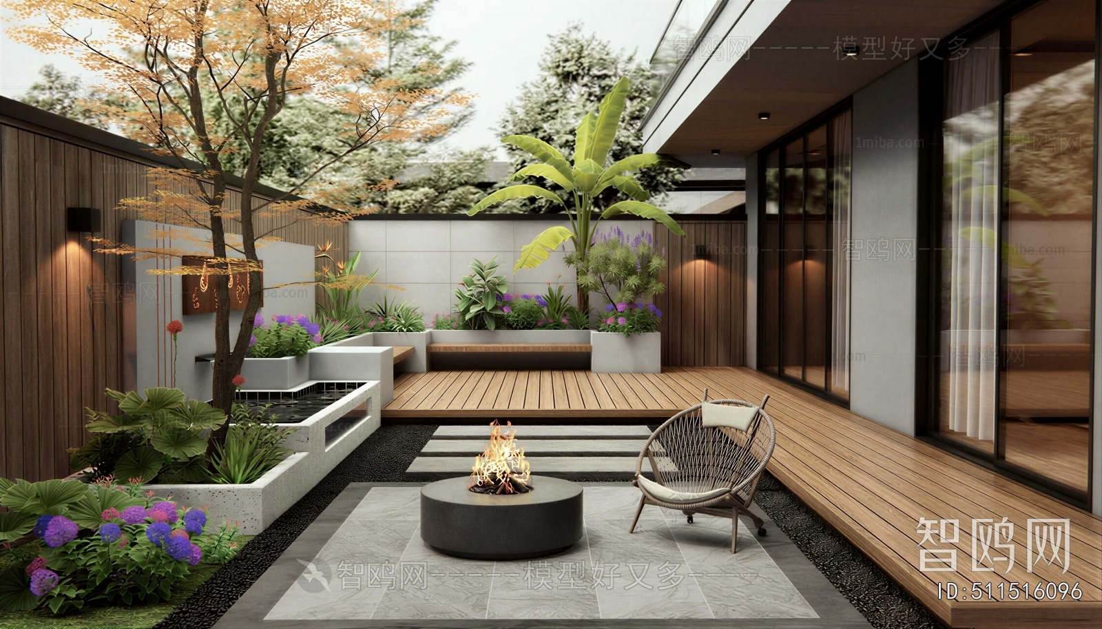 Modern Courtyard/landscape