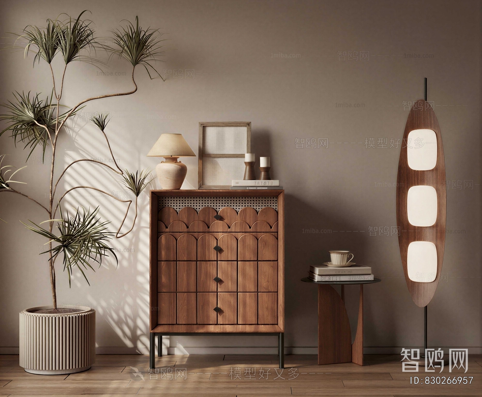 Wabi-sabi Style Decorative Cabinet