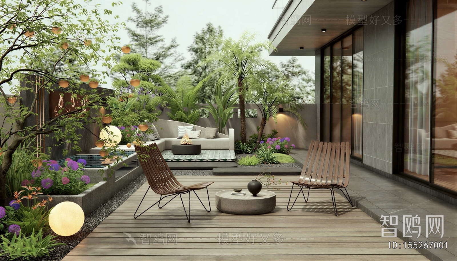 Modern Courtyard/landscape