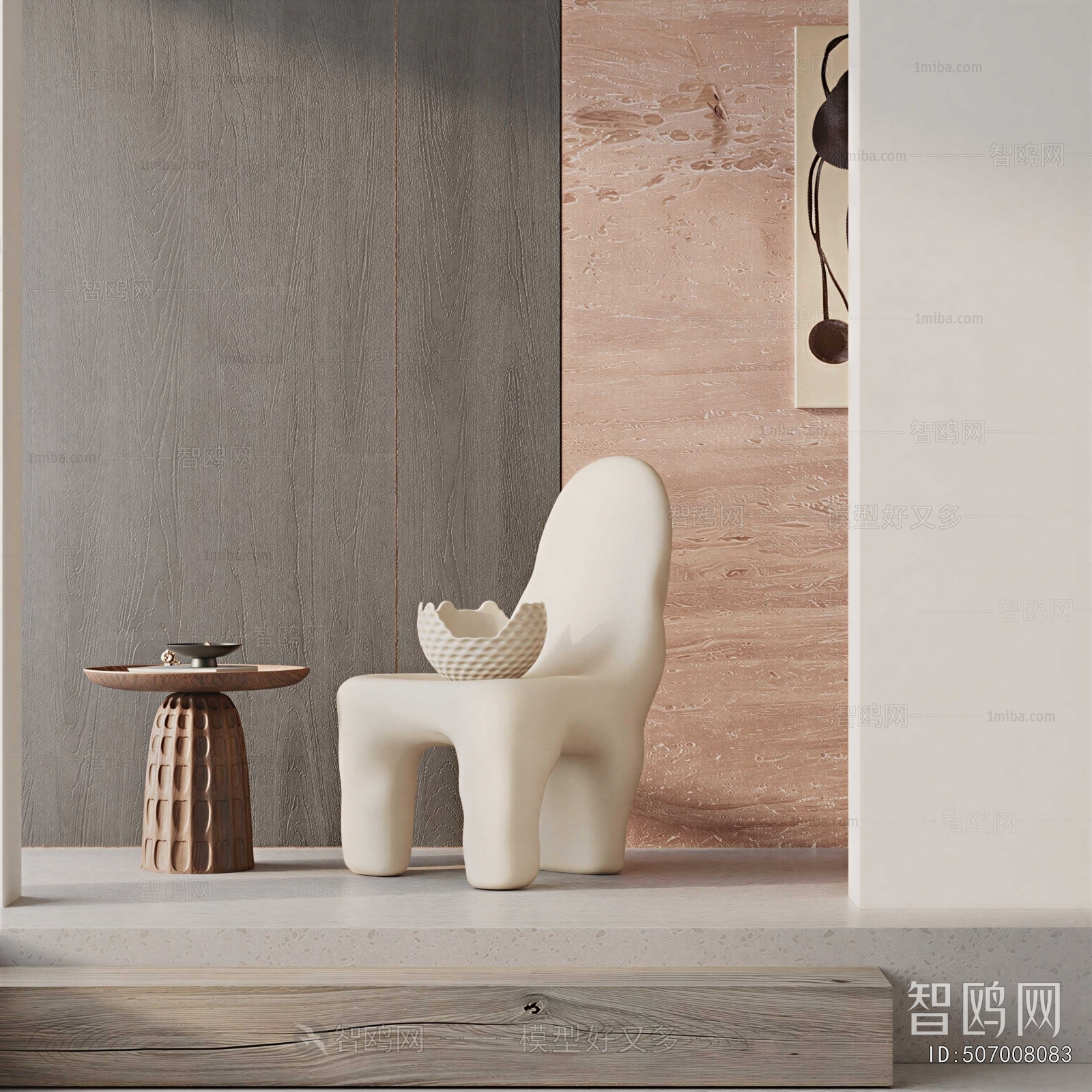 Wabi-sabi Style Lounge Chair