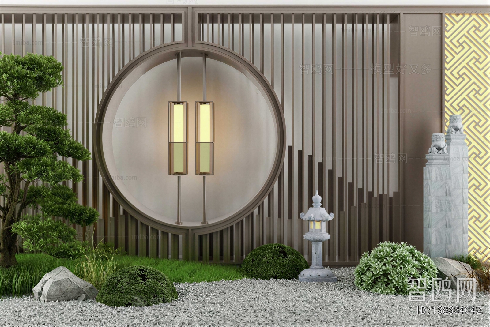 New Chinese Style Landscape Wall