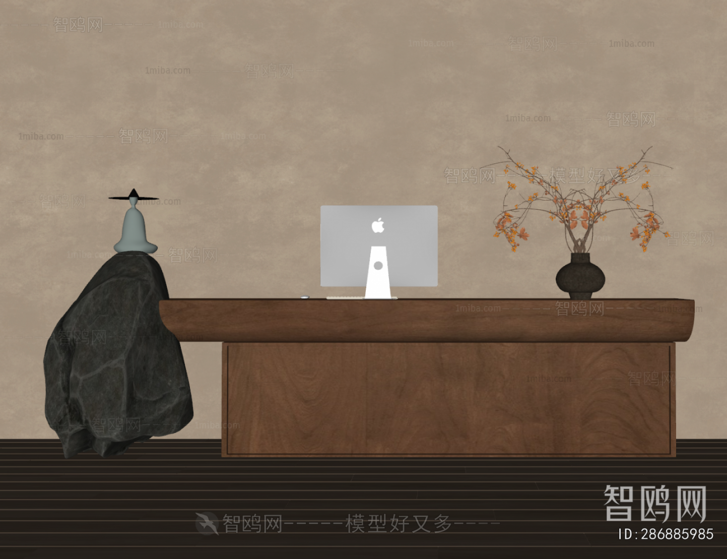 Wabi-sabi Style Reception Desk