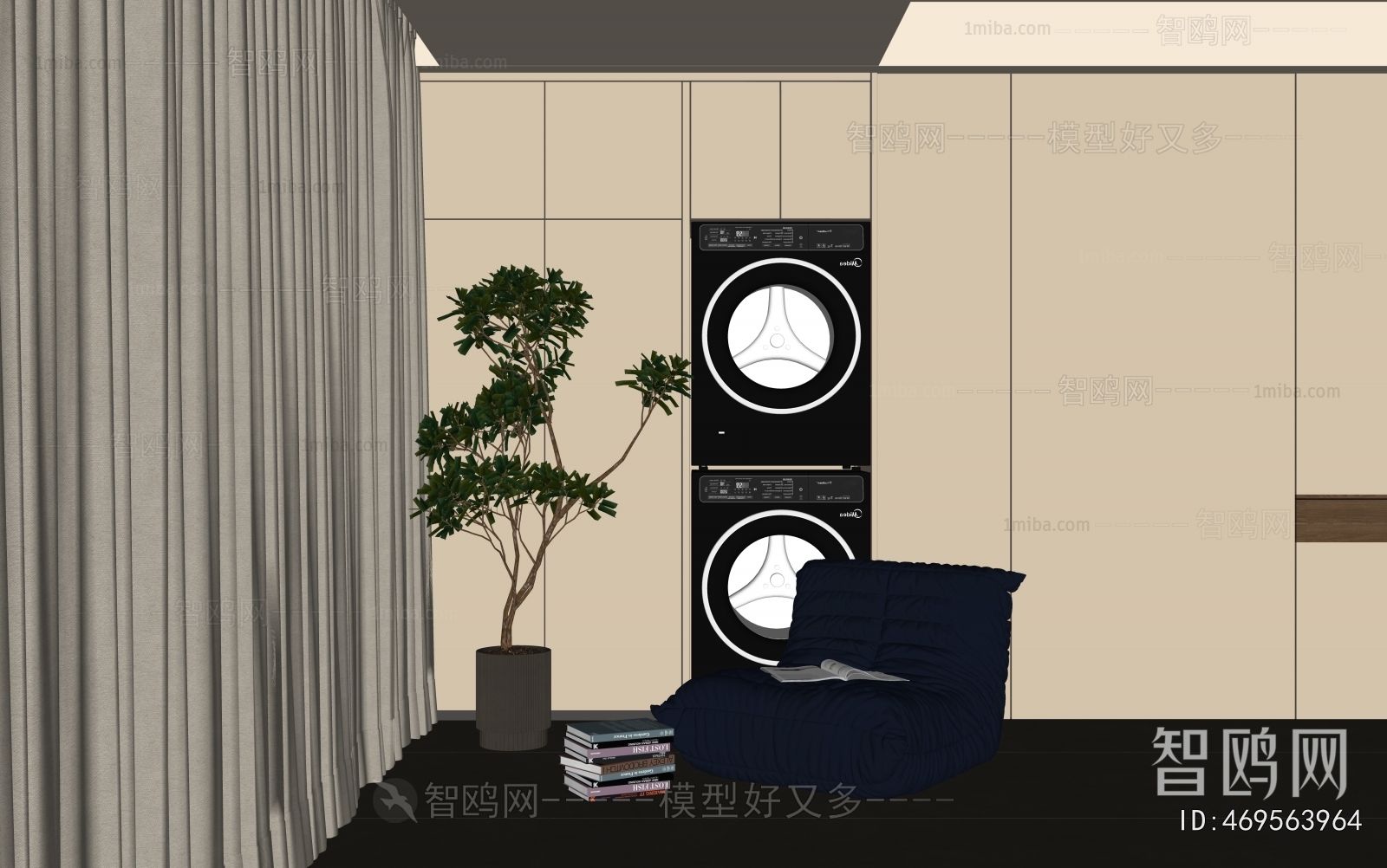 Modern Laundry Cabinet