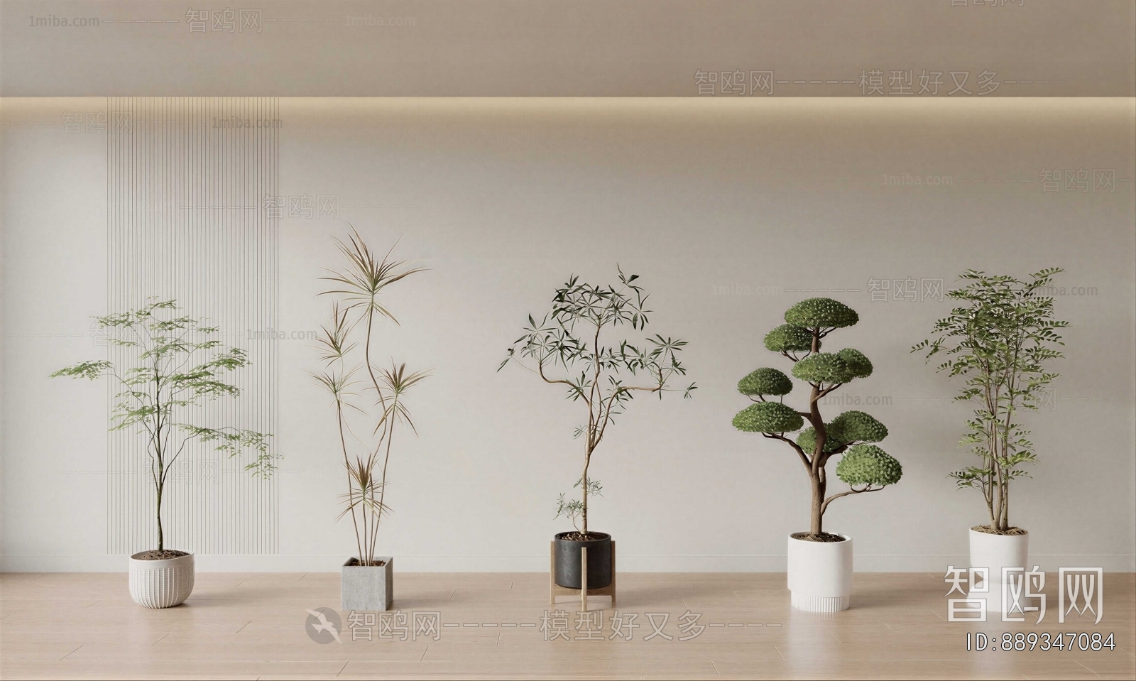 Modern Ground Green Plant Potted Plants