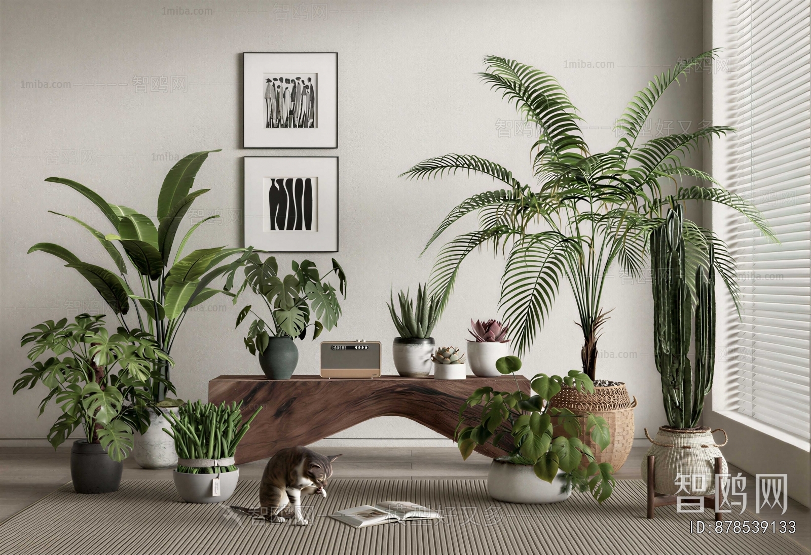Modern Ground Green Plant Potted Plants