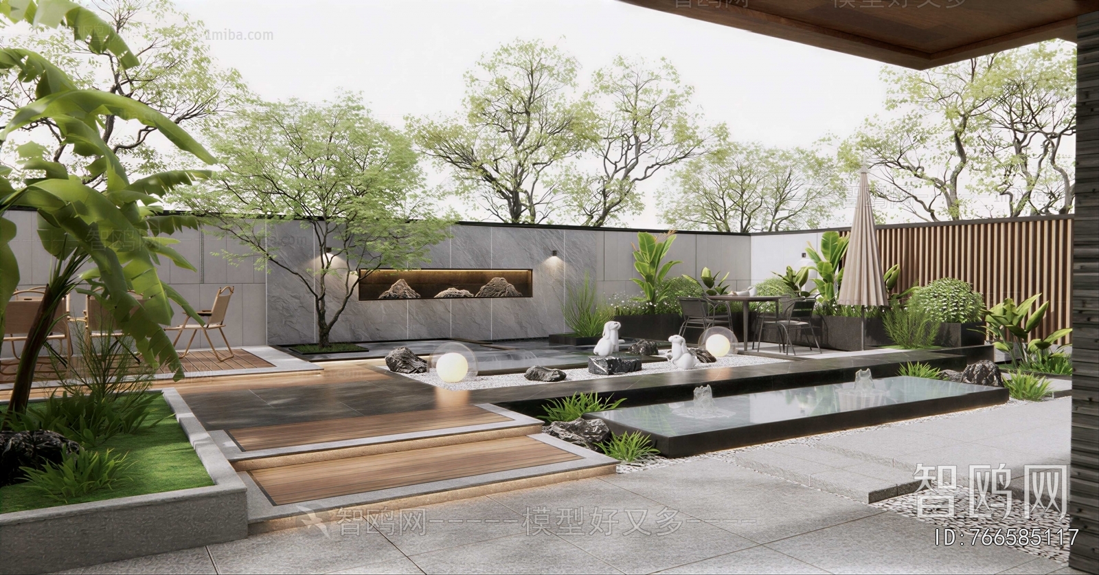 New Chinese Style Courtyard/landscape