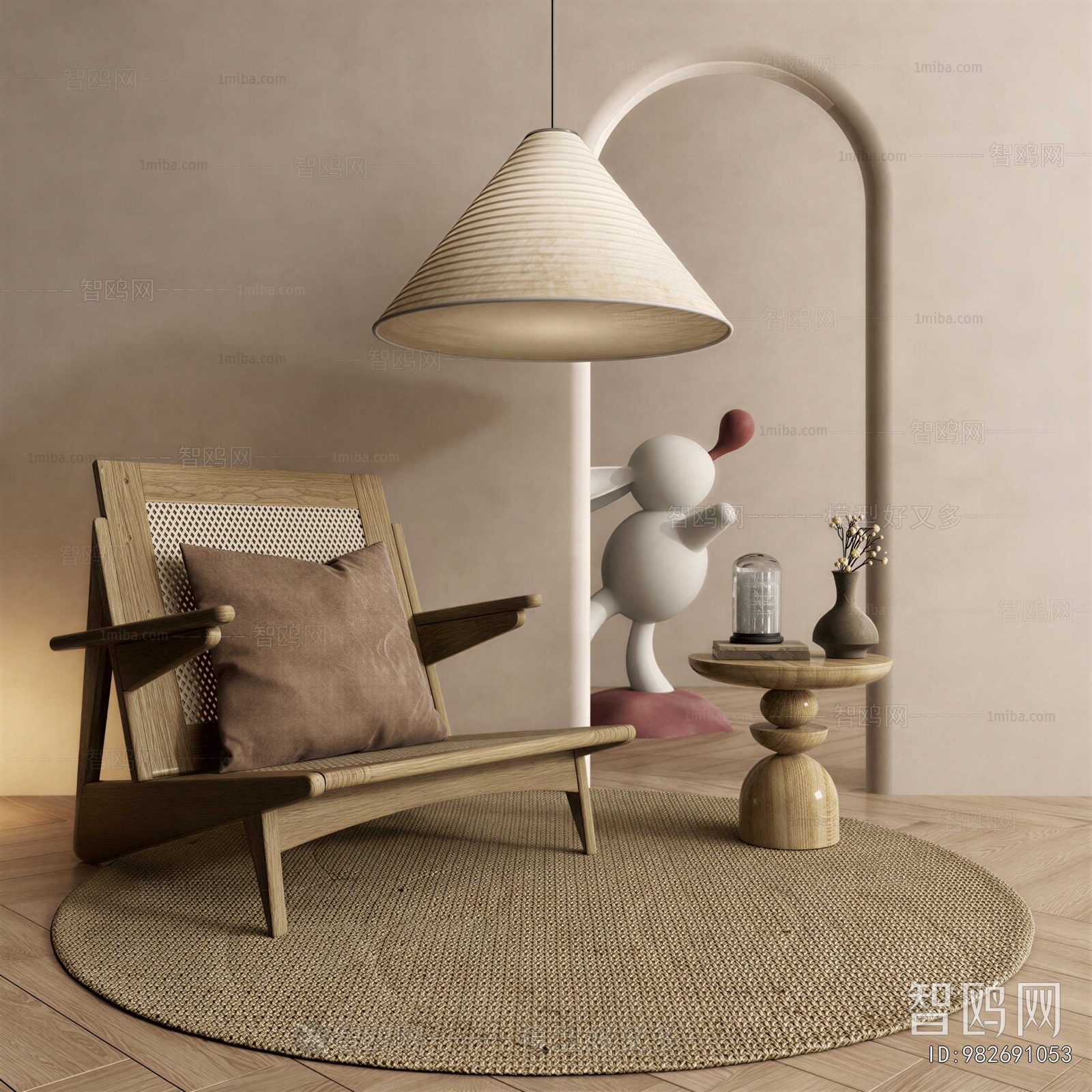 Wabi-sabi Style Lounge Chair