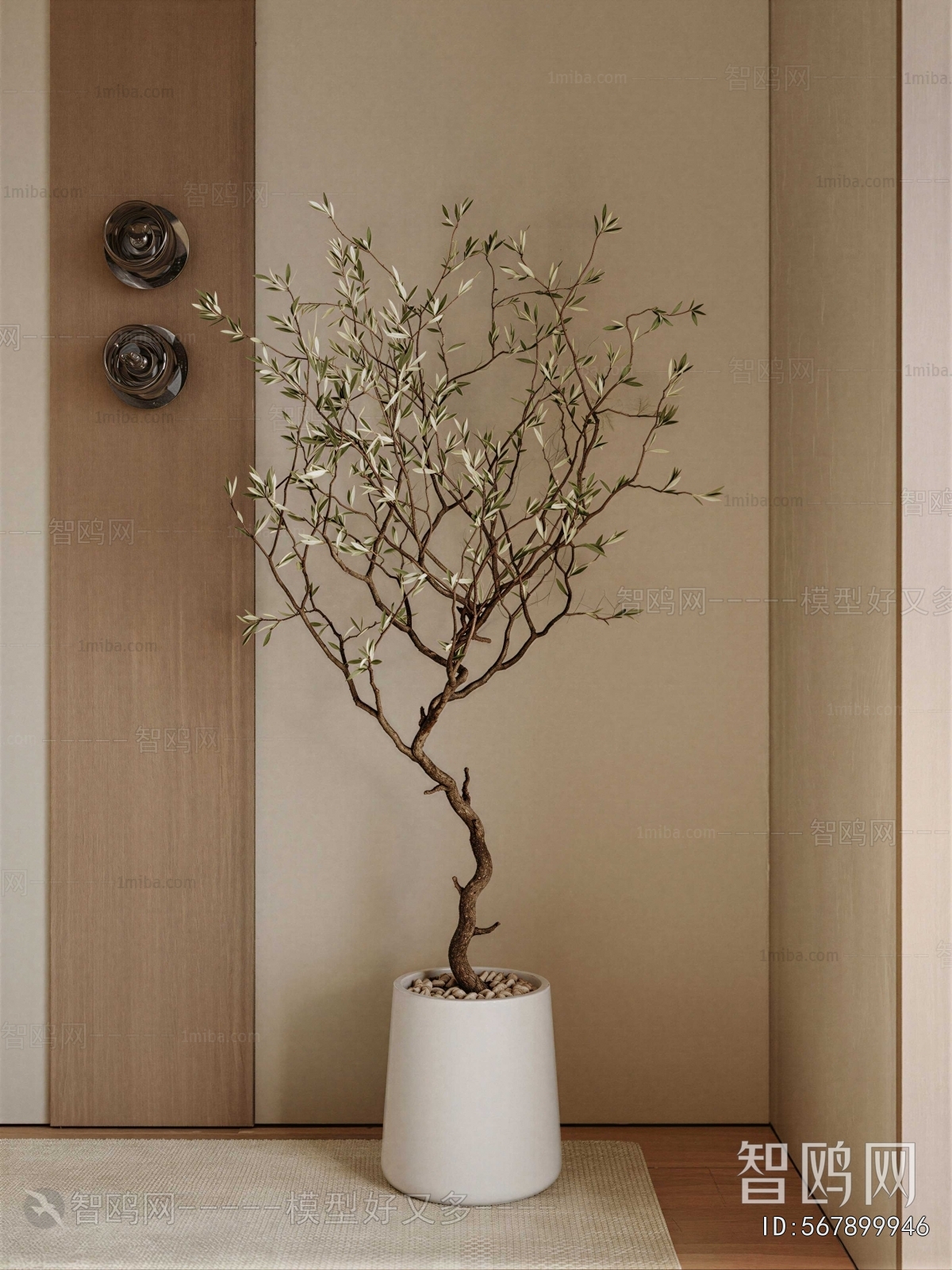 Wabi-sabi Style Ground Green Plant Potted Plants