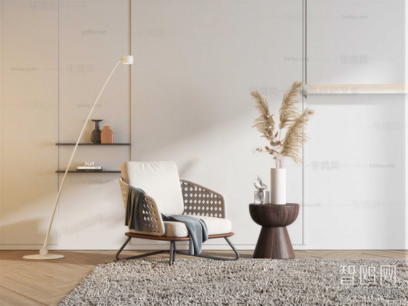 Wabi-sabi Style Lounge Chair